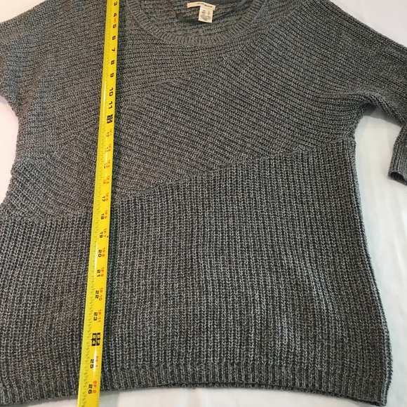 DKNY Small Grey Chunky Cable Knit Tunic Sweater - Picture 7 of 8